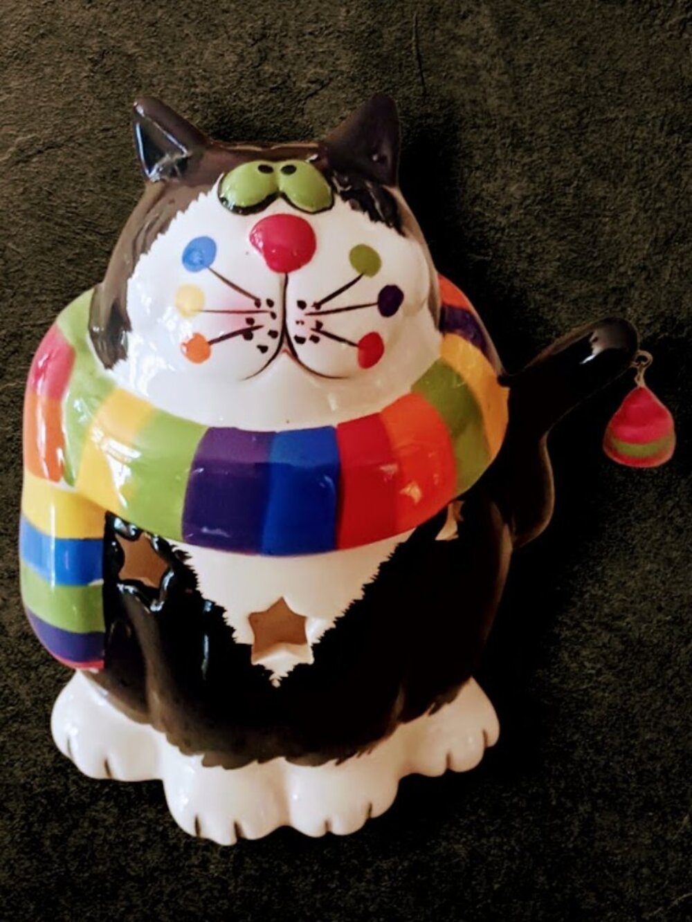 Whimsical Fat Cat Tealight Candle Holder/Luminary - Cat Lovers!!